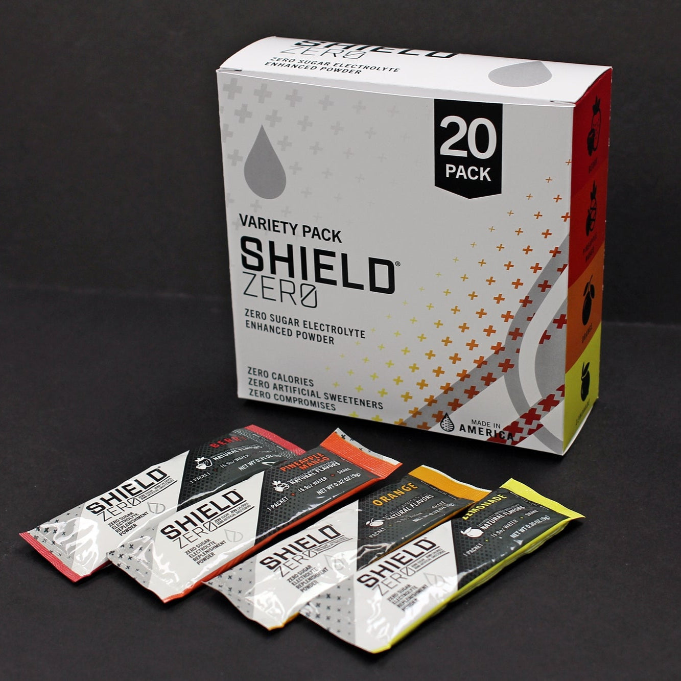 Lac Shield Powder SHIELD® Zero 20ct Electrolyte Hydration Powder Singles – Sword Performance