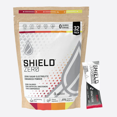 SHIELD®Zero 32ct Sugar Free Electrolyte Enhanced Powder Singles Bio Bag